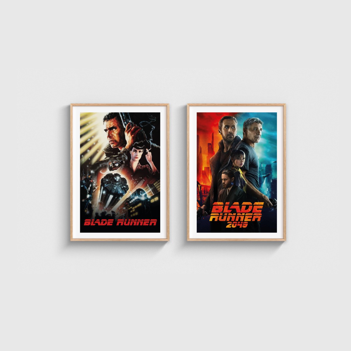 Blade Runner İkili Poster Seti, ahşap çerçeveli tablo seti