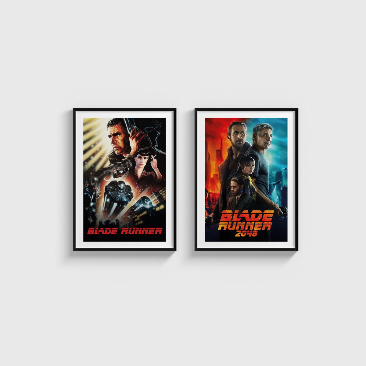 Blade Runner İkili Poster Seti, siyah çerçeveli tablo seti