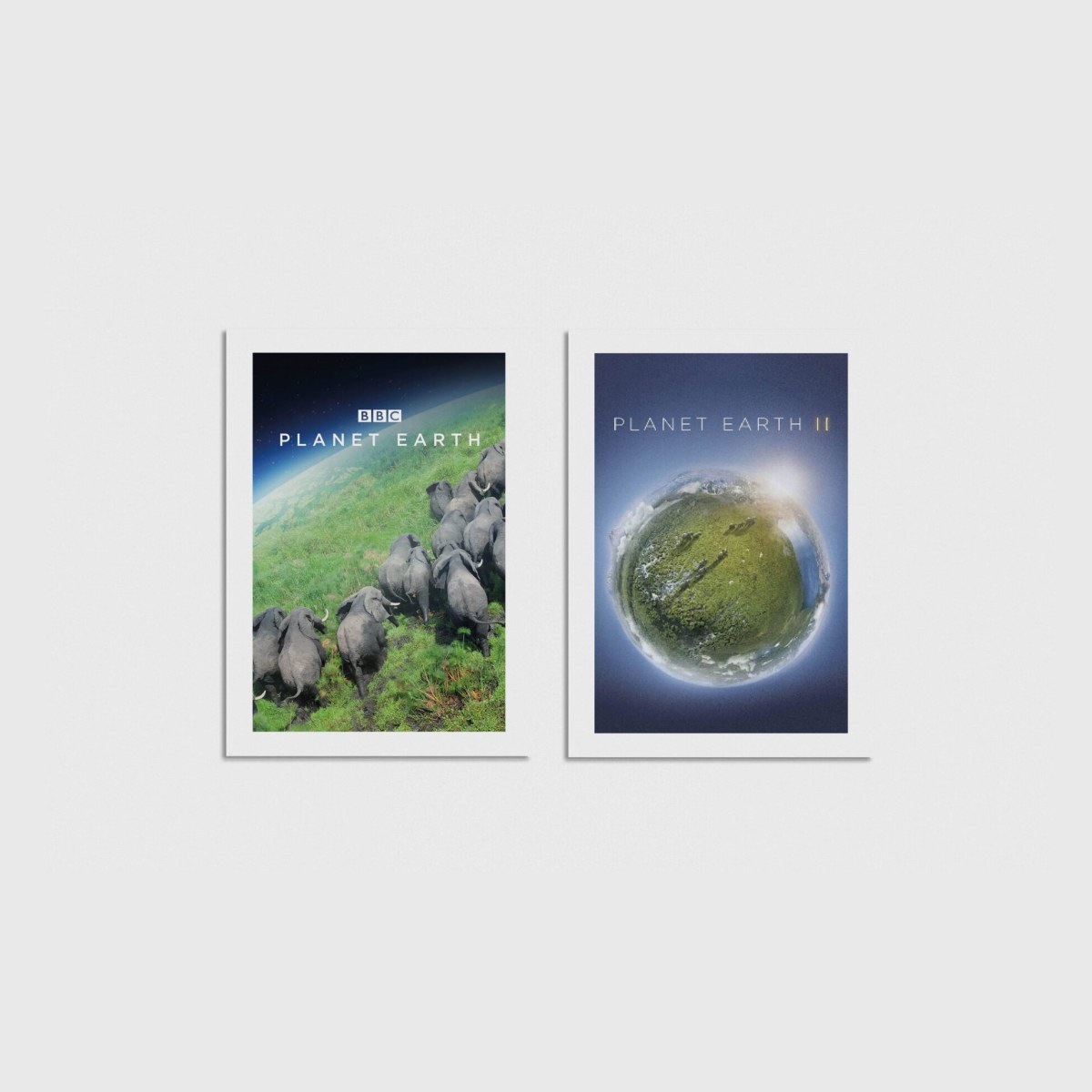 Planet Earth İkili Poster Seti, çerçevesiz poster seti