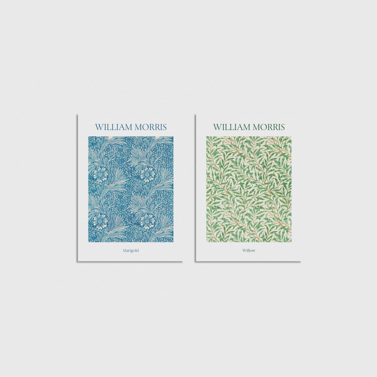 William Morris İkili Poster Seti, çerçevesiz poster seti