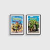 Shrek İkili Poster Seti, siyah çerçeveli tablo seti
