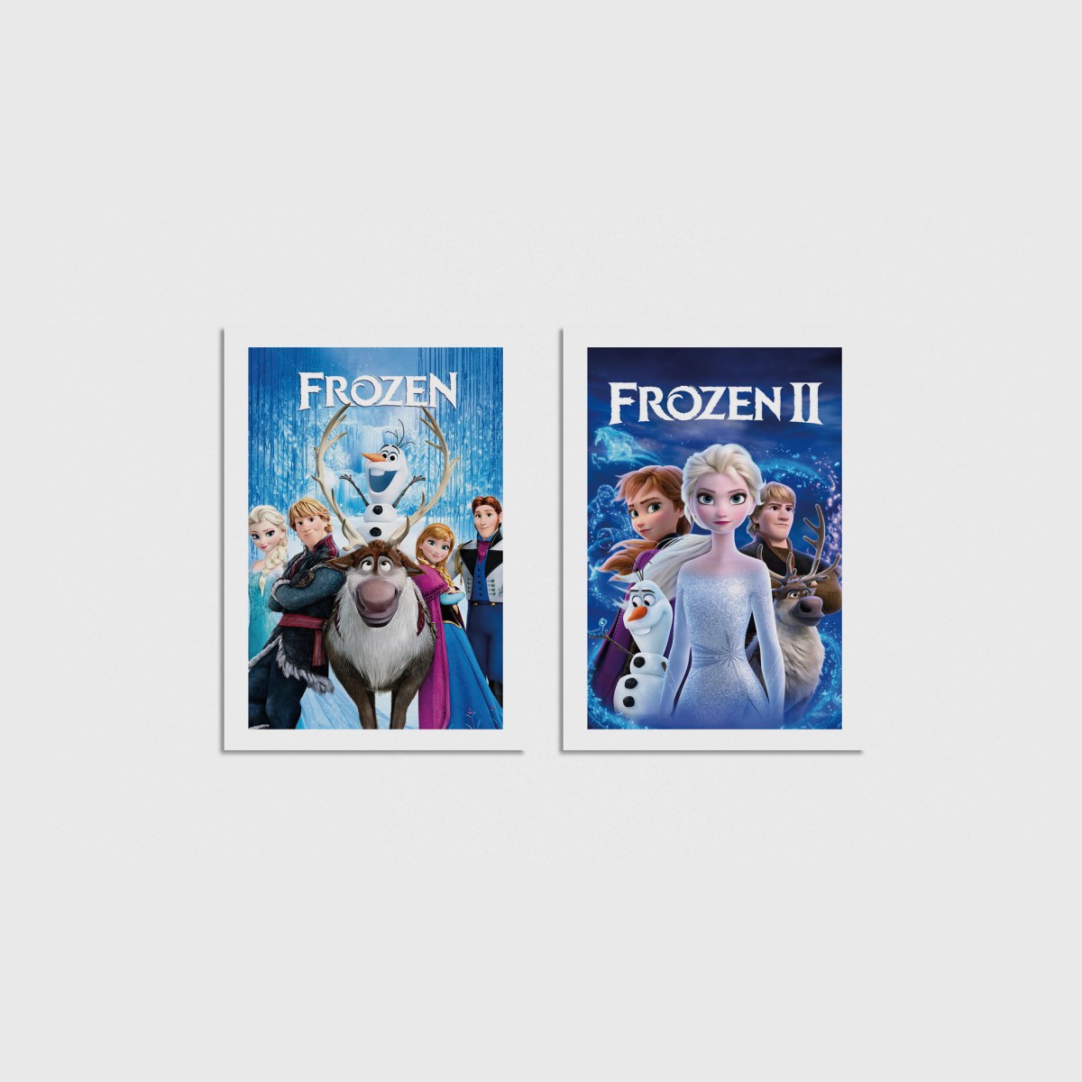 Frozen İkili Poster Seti, çerçevesiz poster seti