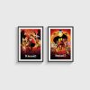 The Incredibles İkili Poster Seti, siyah çerçeveli tablo seti