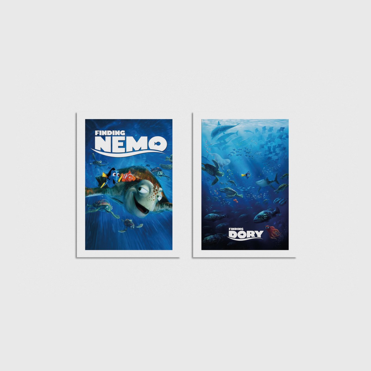 Finding Nemo ve Finding Dory İkili Poster Seti, çerçevesiz poster seti