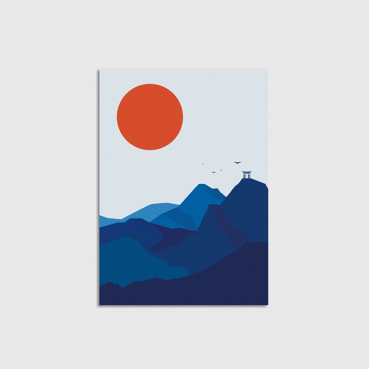 Japon Dağları Torii Kapısı posteri, çerçevesiz poster