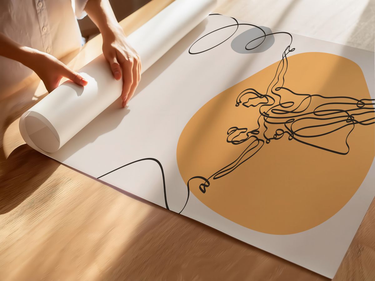 Turuncu Lekeli Dansçı Çift, rulo yapılmış çerçevesiz poster
