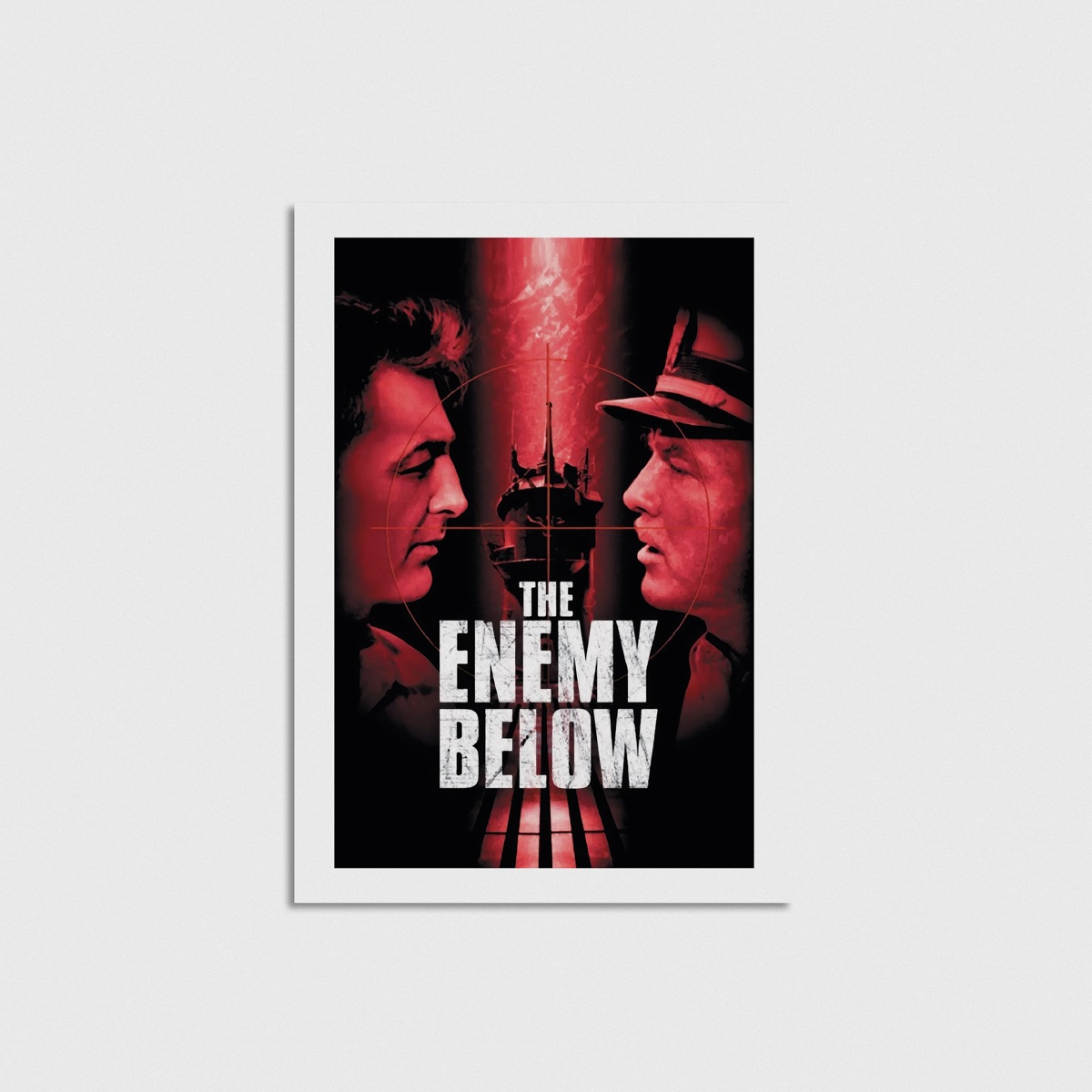 The Enemy Below film posteri, çerçevesiz poster