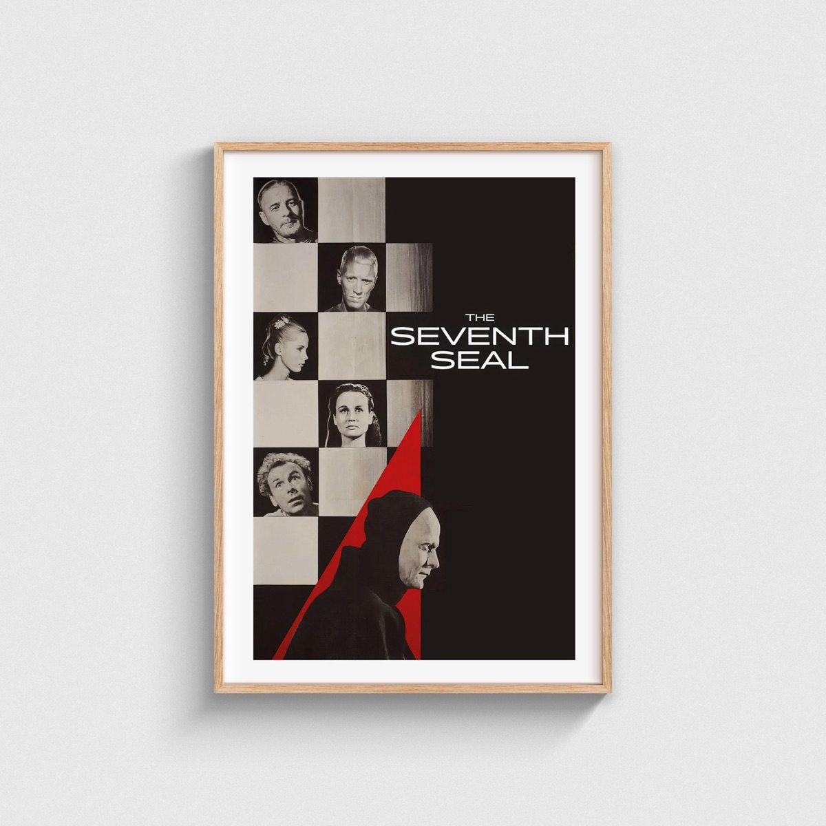The Seventh Seal film posteri, ahşap çerçeveli tablo