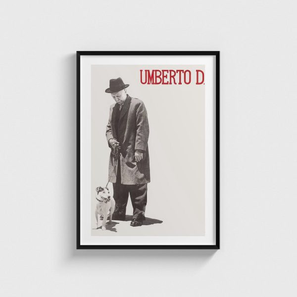 Umberto D. film posteri, siyah çerçeveli tablo