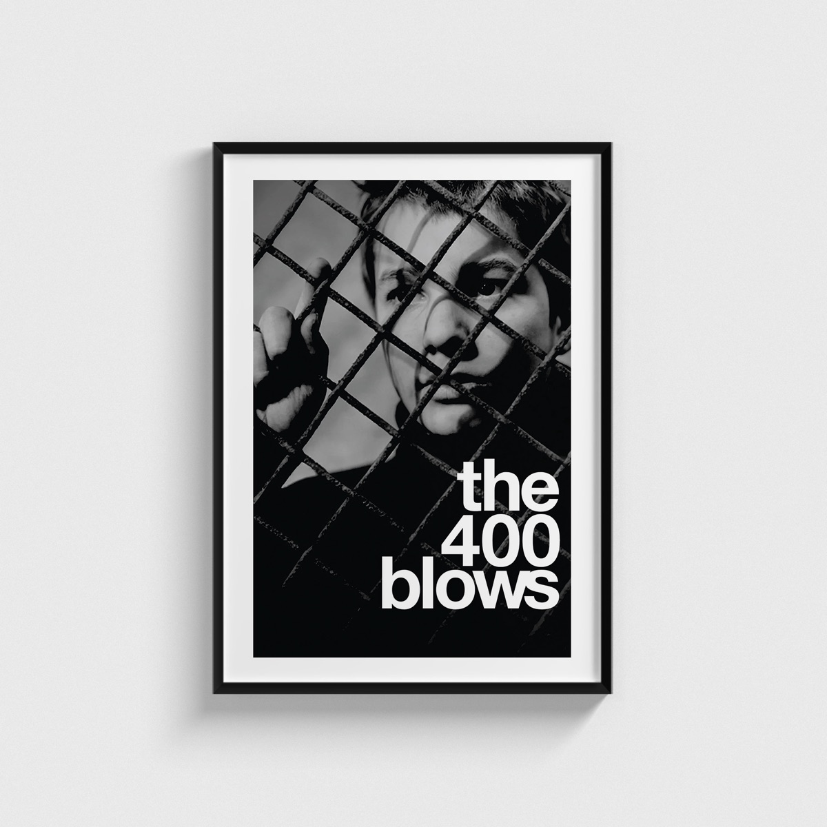 The 400 Blows film posteri, siyah çerçeveli tablo