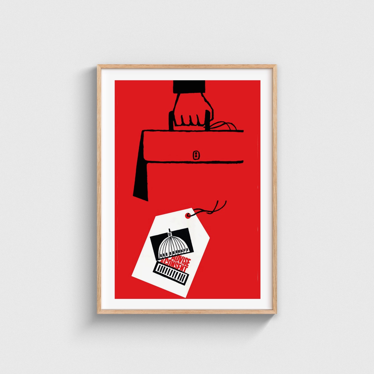 Advise & Consent film posteri, ahşap çerçeveli tablo