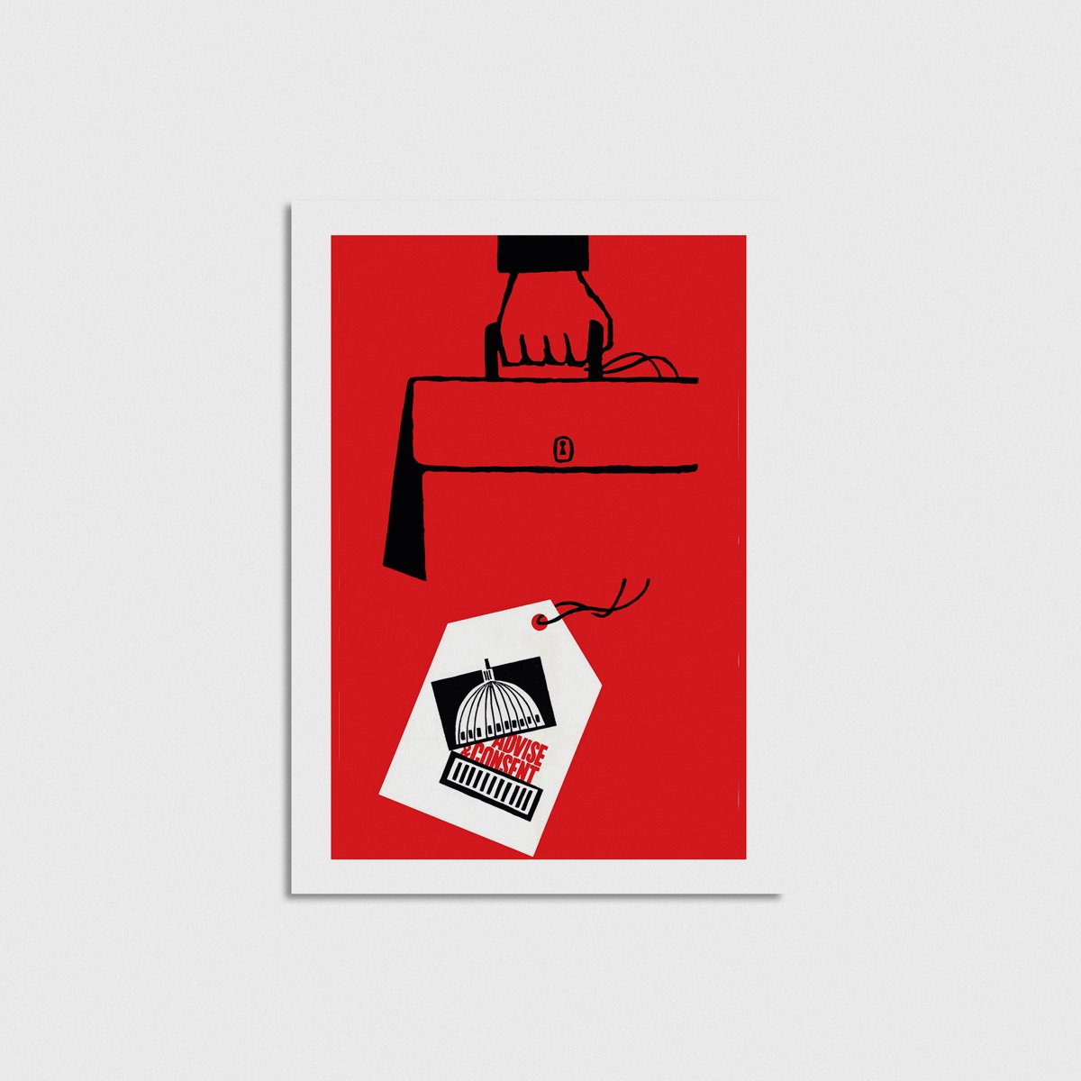 Advise & Consent film posteri, çerçevesiz poster