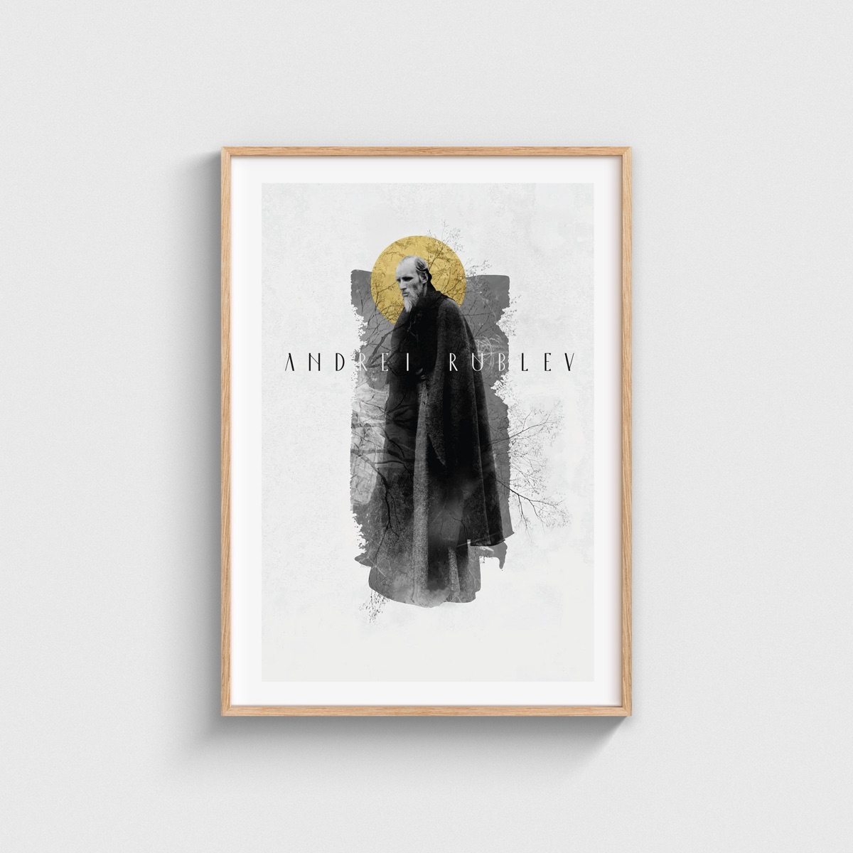 Andrei Rublev film posteri, ahşap çerçeveli tablo