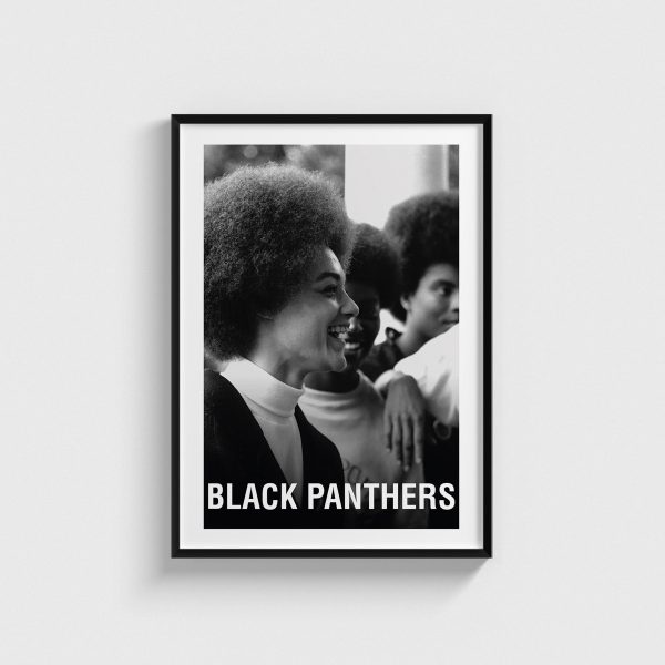 Black Panthers film posteri, siyah çerçeveli tablo