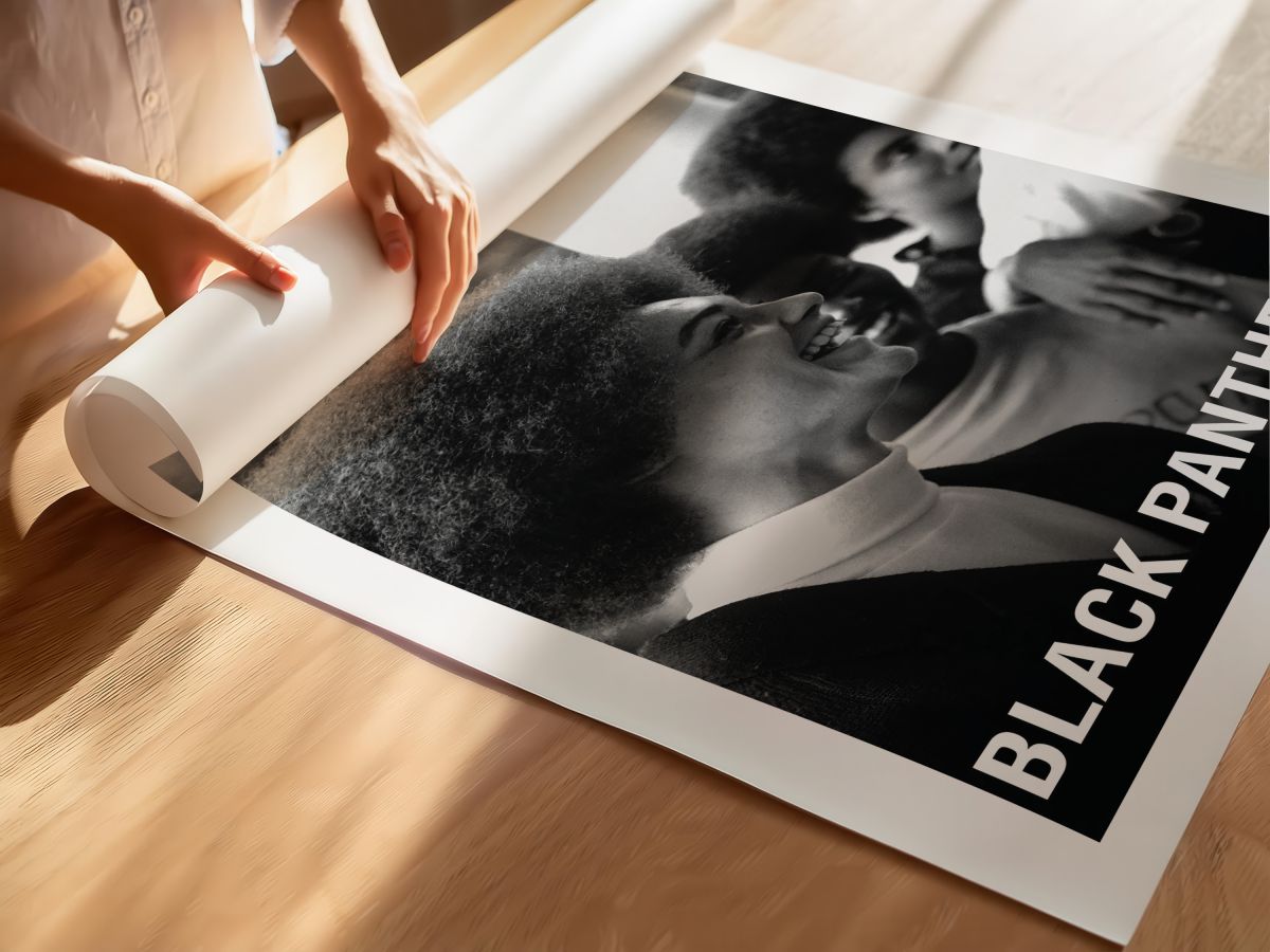 Black Panthers (1968) Film Posteri, rulo yapılmış çerçevesiz poster
