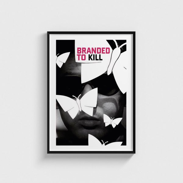 Branded to Kill film posteri, siyah çerçeveli tablo
