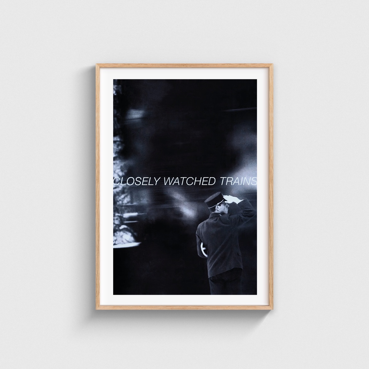 Closely Watched Trains film posteri, ahşap çerçeveli tablo