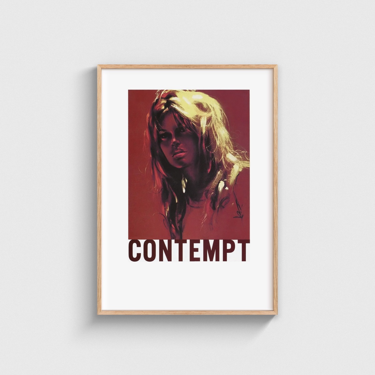 Contempt film posteri, ahşap çerçeveli tablo