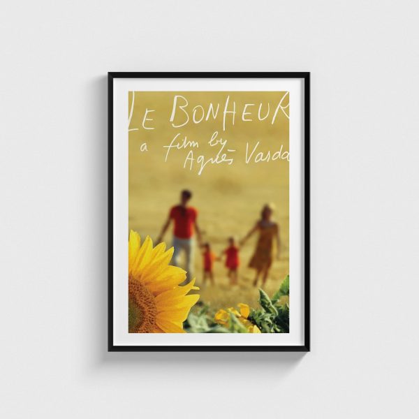 Happiness (1965) film posteri, siyah çerçeveli tablo