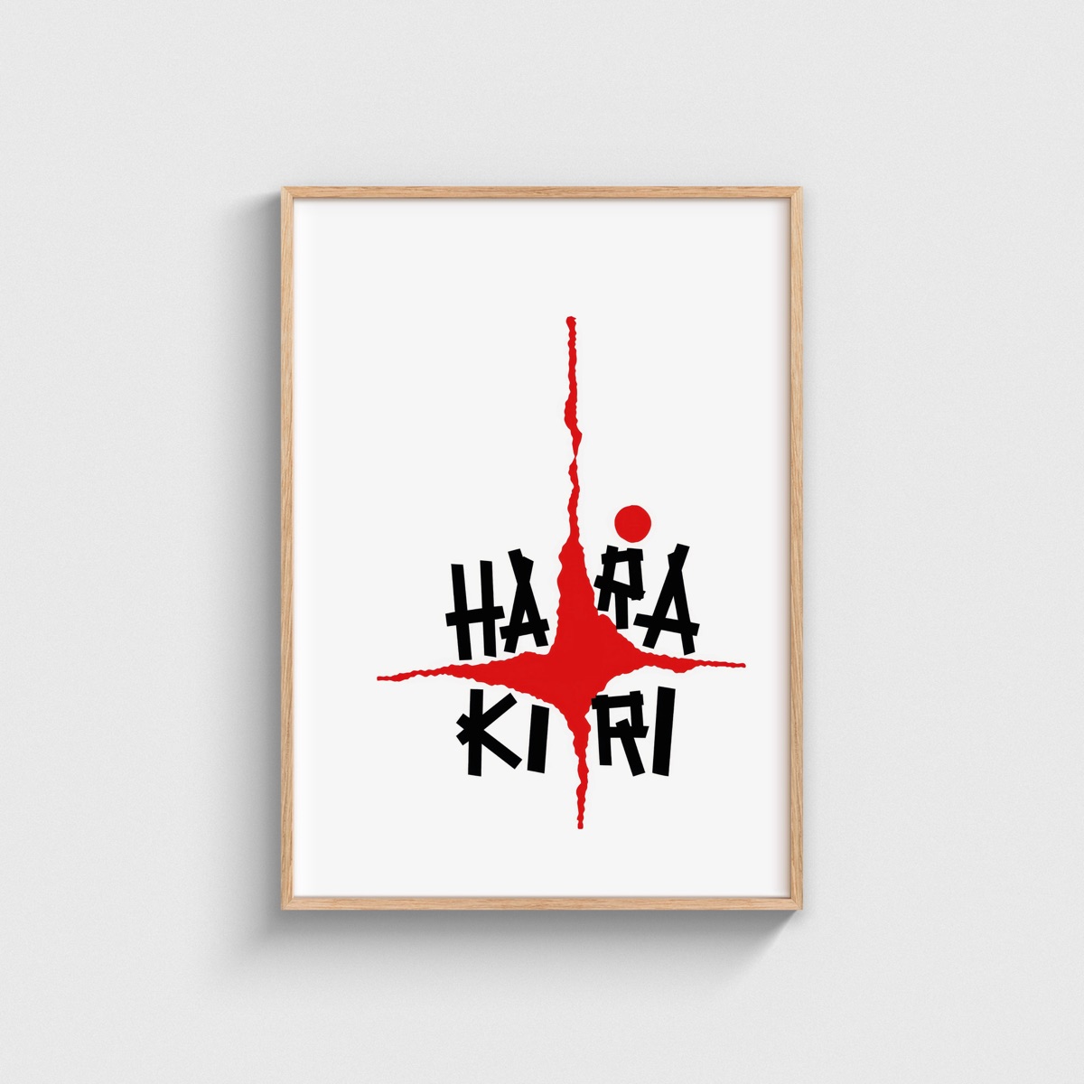 Harakiri film posteri, ahşap çerçeveli tablo
