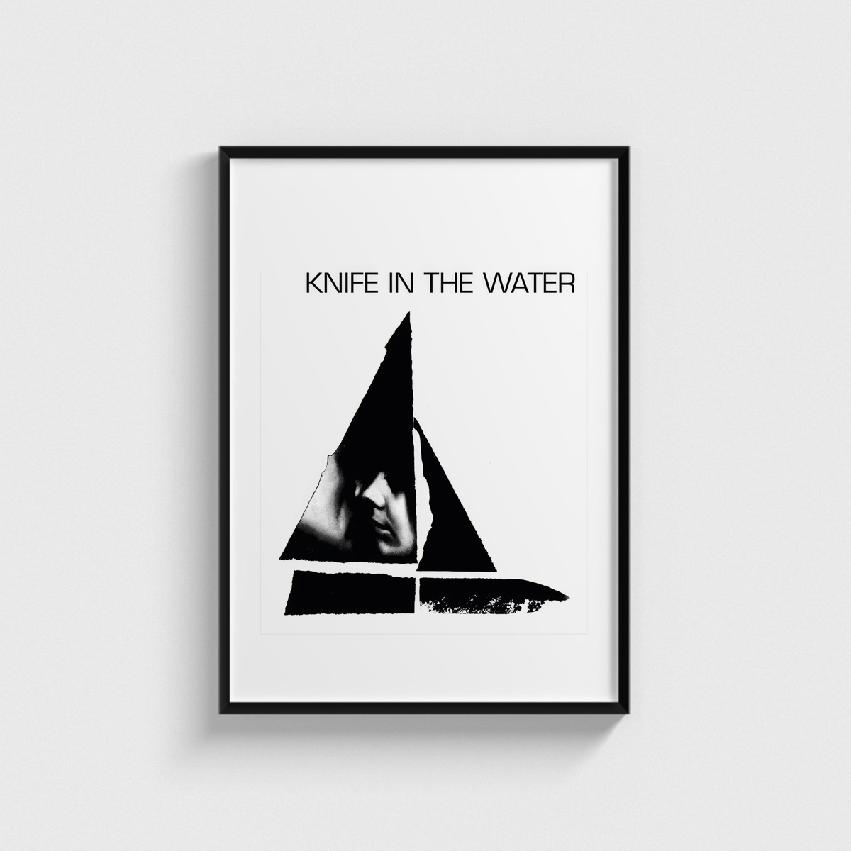 Knife in the Water film posteri, siyah çerçeveli tablo