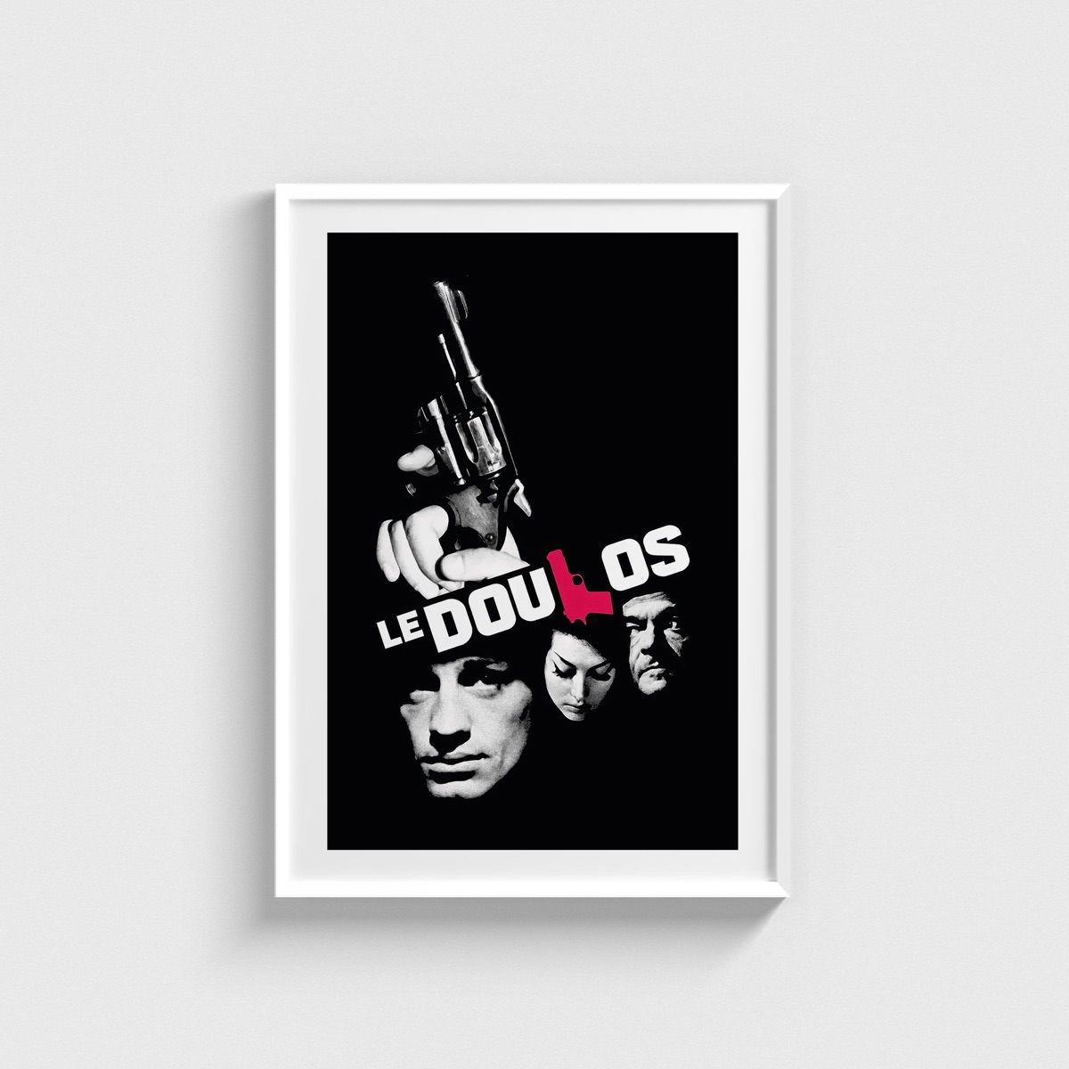 Le Doulos film posteri, beyaz çerçeveli tablo