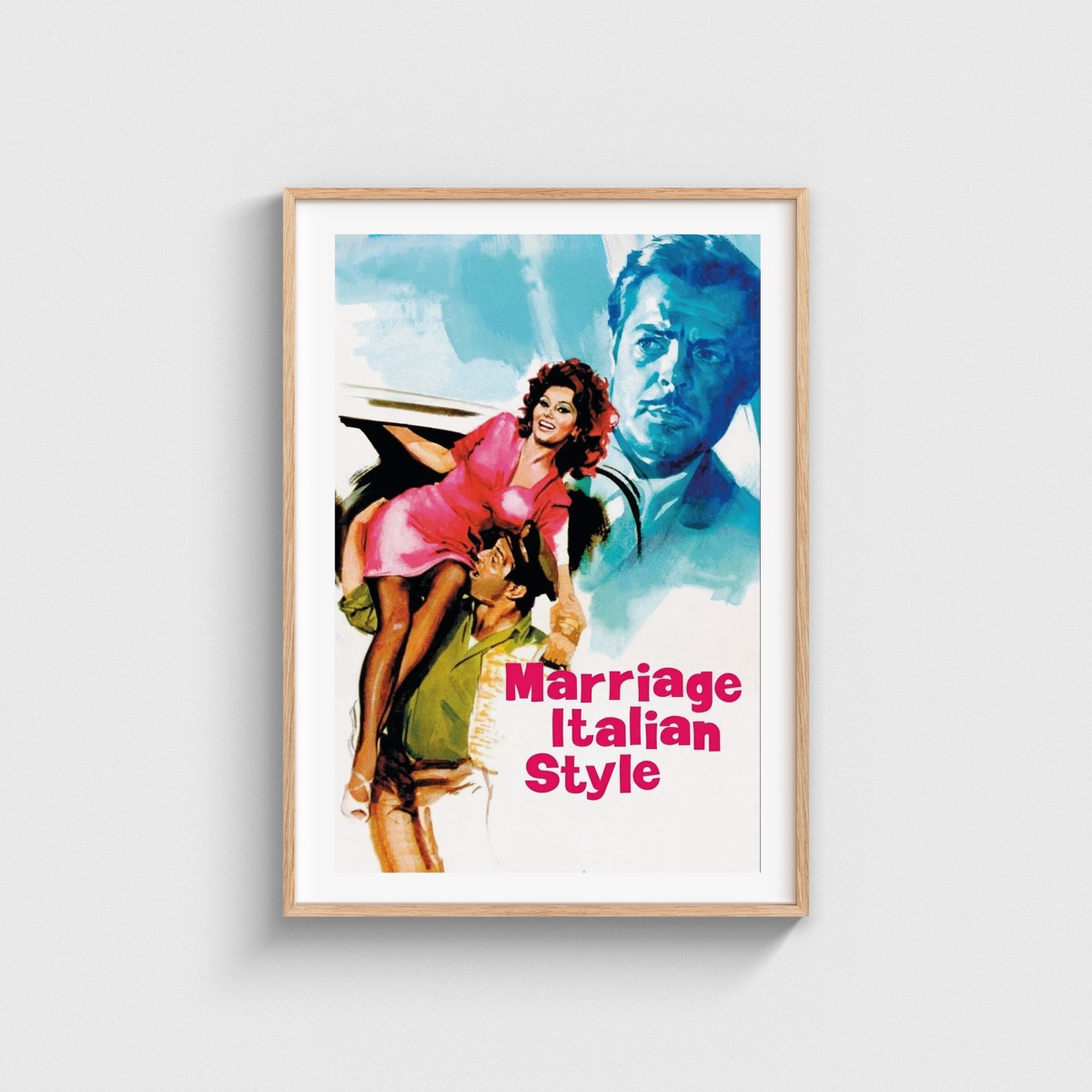 Marriage Italian Style film posteri, ahşap çerçeveli tablo