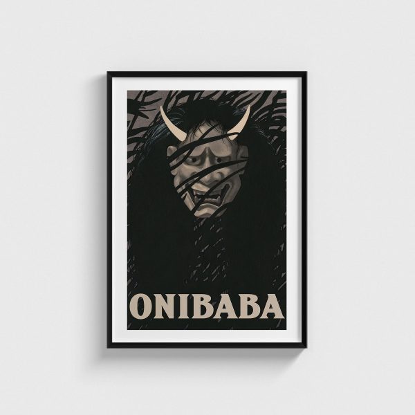 Onibaba film posteri, siyah çerçeveli tablo