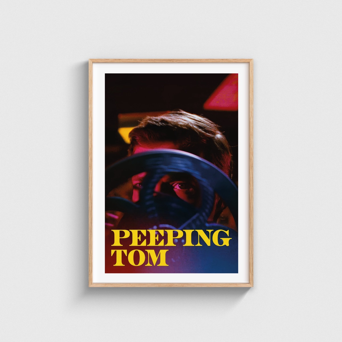 Peeping Tom film posteri, ahşap çerçeveli tablo