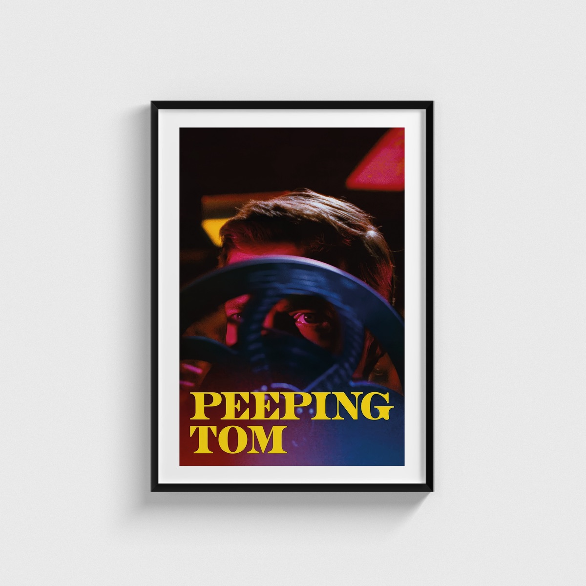 Peeping Tom film posteri, siyah çerçeveli tablo