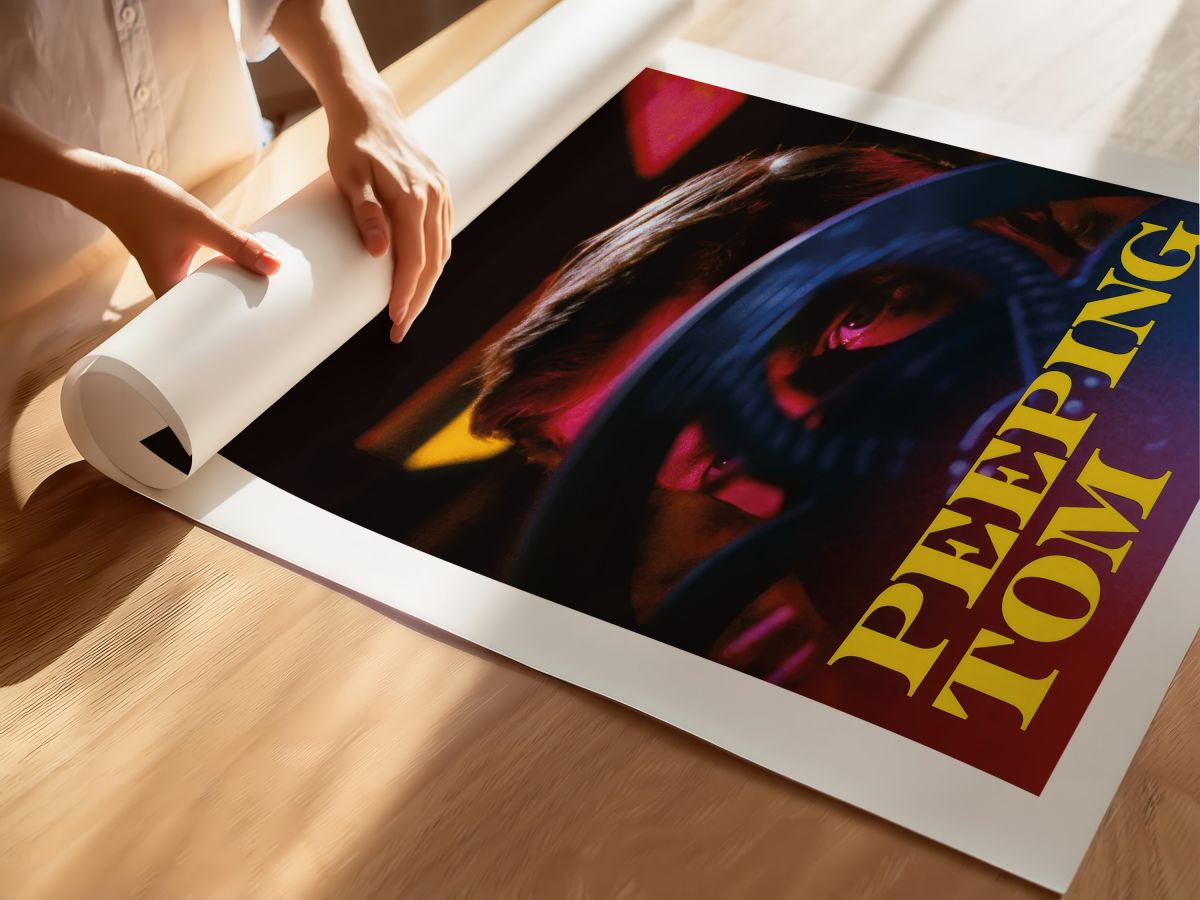 Peeping Tom (1960) Film Posteri, rulo yapılmış çerçevesiz poster