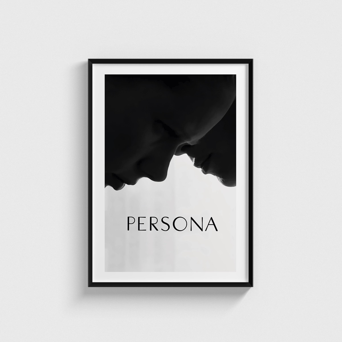 Persona film posteri, siyah çerçeveli tablo