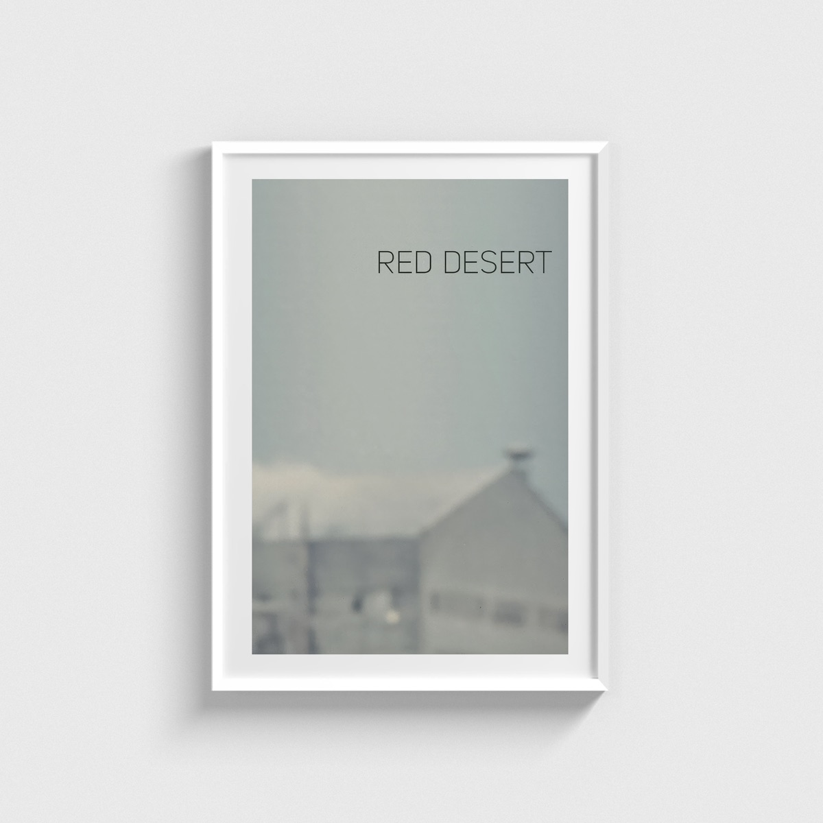 Red Desert film posteri, beyaz çerçeveli tablo