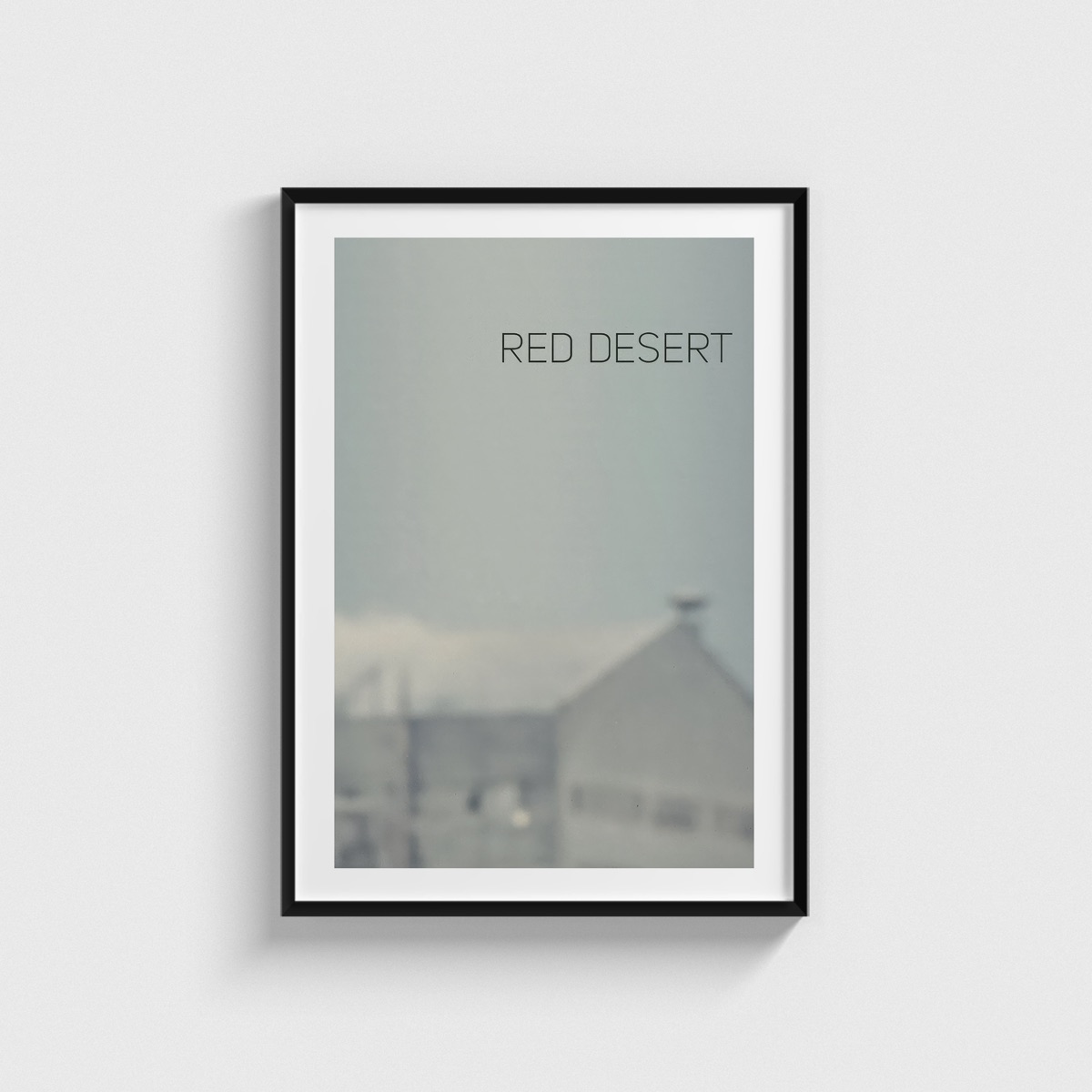 Red Desert film posteri, siyah çerçeveli tablo