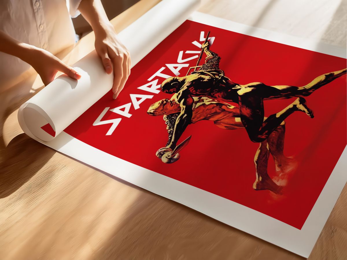 Spartacus (1960) Film Posteri, rulo yapılmış çerçevesiz poster