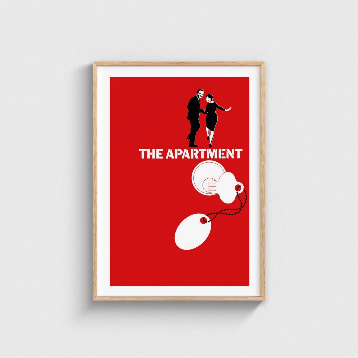 The Apartment film posteri, ahşap çerçeveli tablo