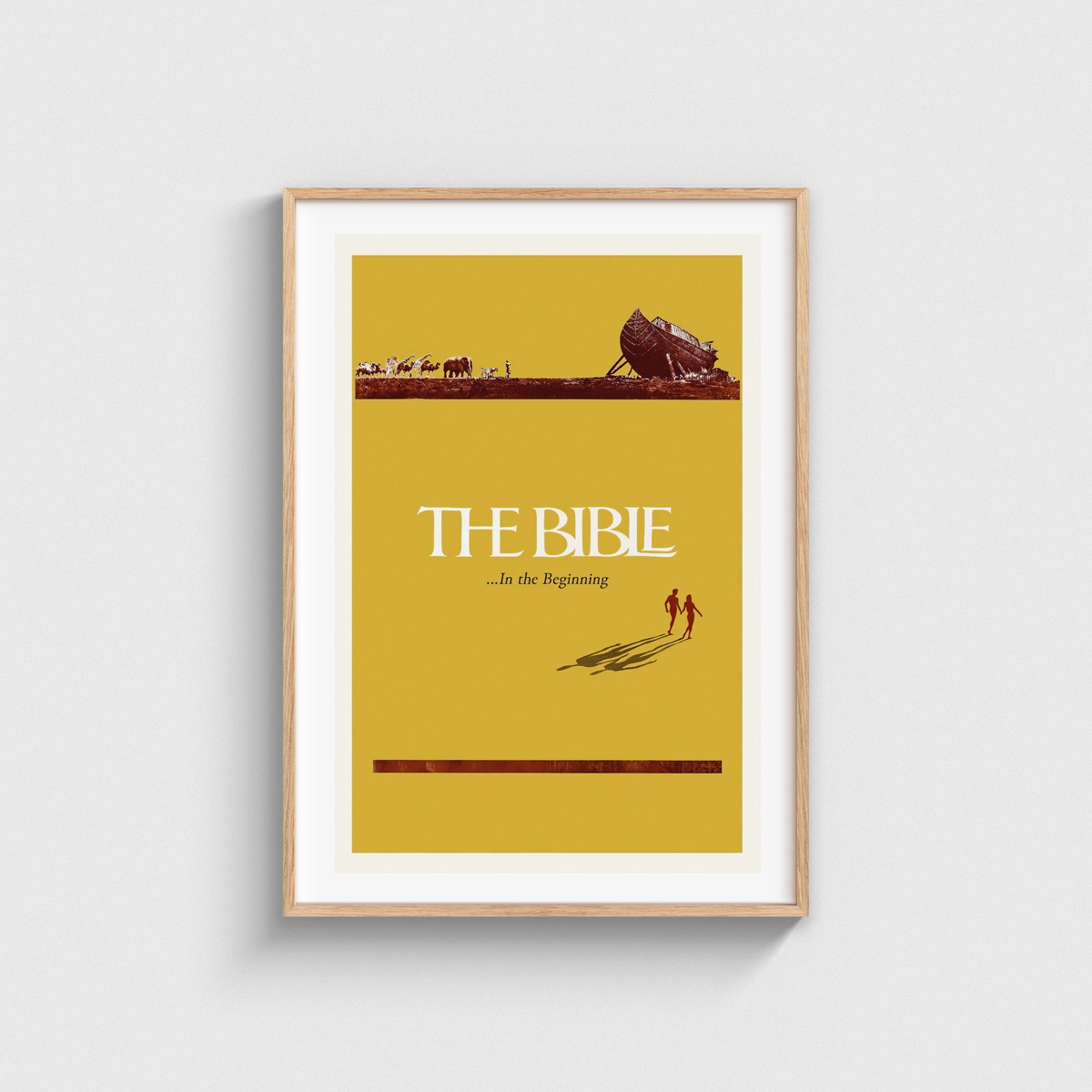 The Bible In the Beginning... film posteri, ahşap çerçeveli tablo