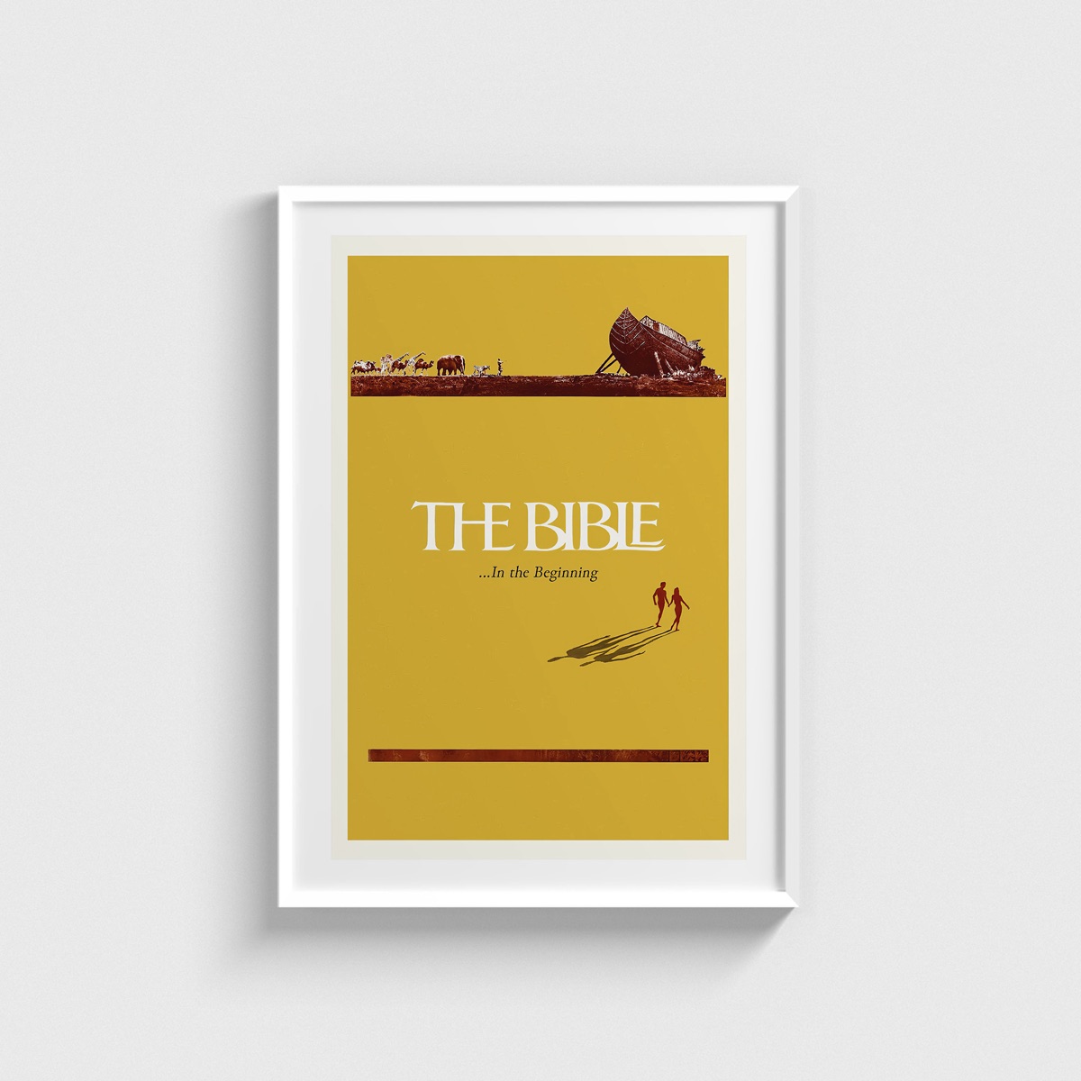 The Bible In the Beginning... film posteri, beyaz çerçeveli tablo