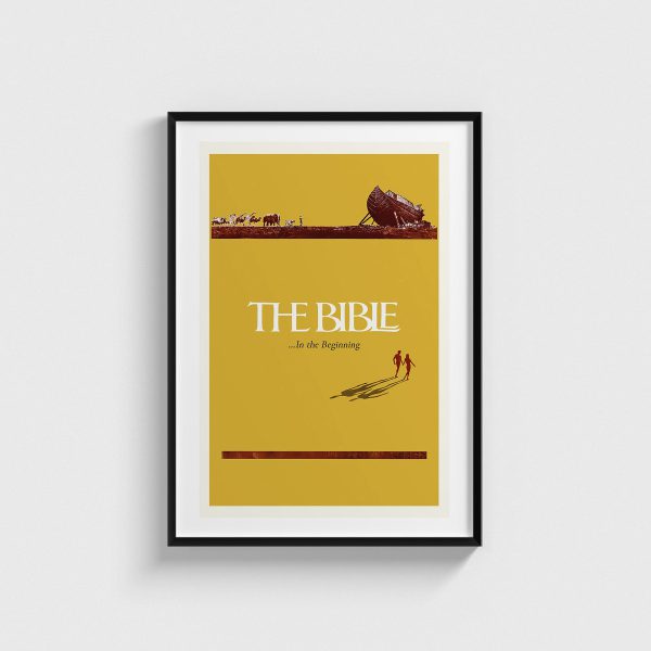 The Bible In the Beginning... film posteri, siyah çerçeveli tablo