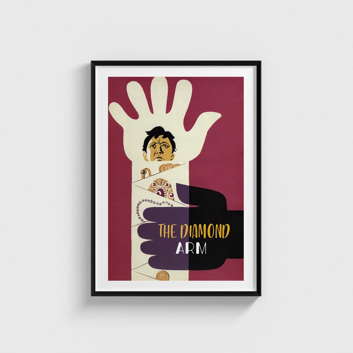 The Diamond Arm film posteri, siyah çerçeveli tablo