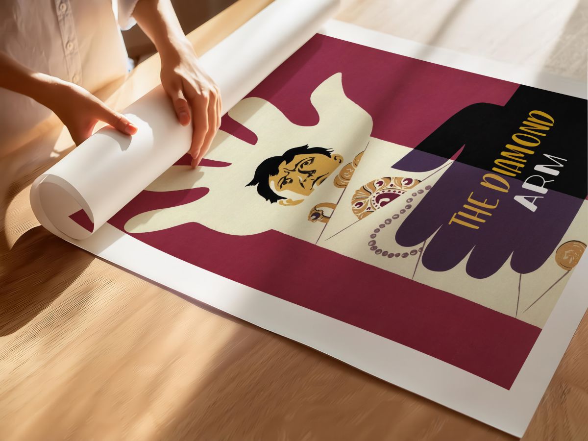 The Diamond Arm (1969) Film Posteri, rulo yapılmış çerçevesiz poster