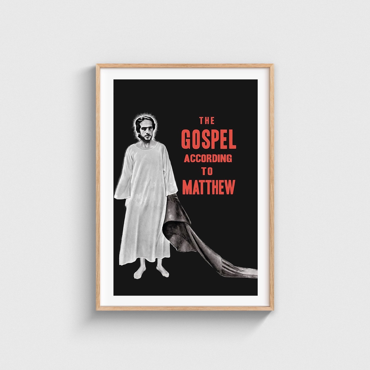The Gospel According to Matthew film posteri, ahşap çerçeveli tablo