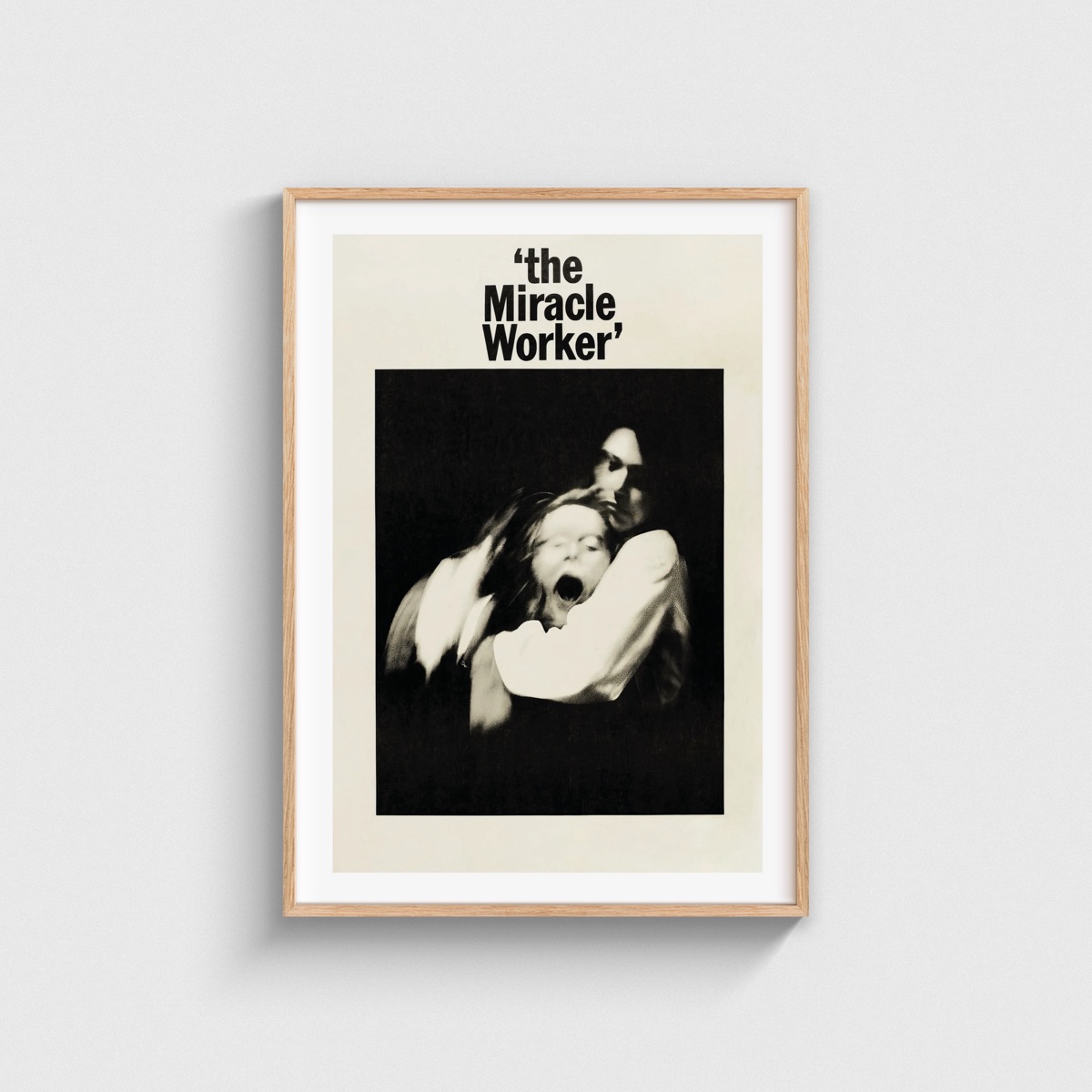 The Miracle Worker film posteri, ahşap çerçeveli tablo