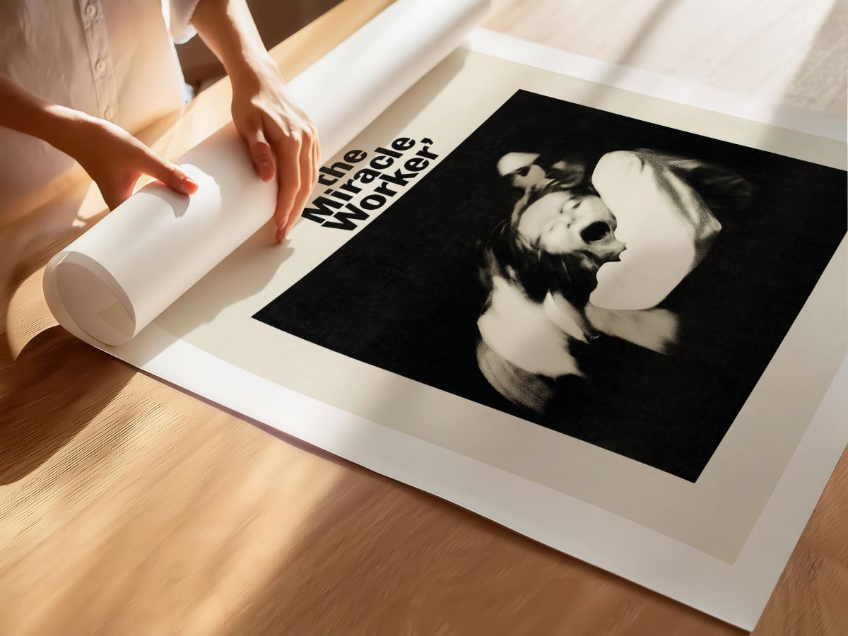 The Miracle Worker (1962) Film Posteri, rulo yapılmış çerçevesiz poster