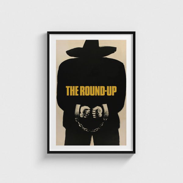 The Round-Up film posteri, siyah çerçeveli tablo