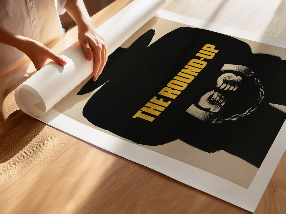 The Round-Up (1966) Film Posteri, rulo yapılmış çerçevesiz poster