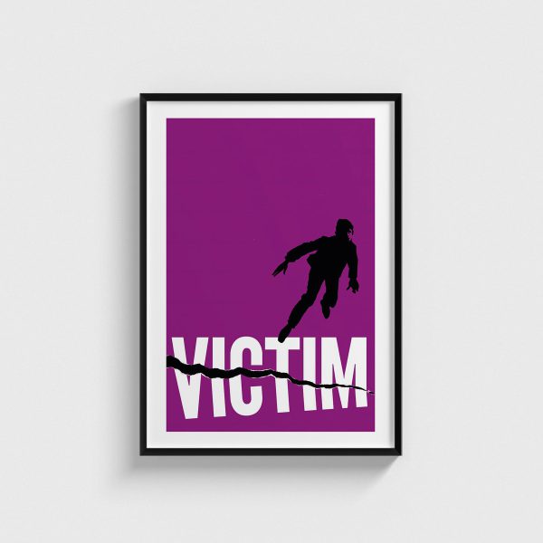 Victim film posteri, siyah çerçeveli tablo