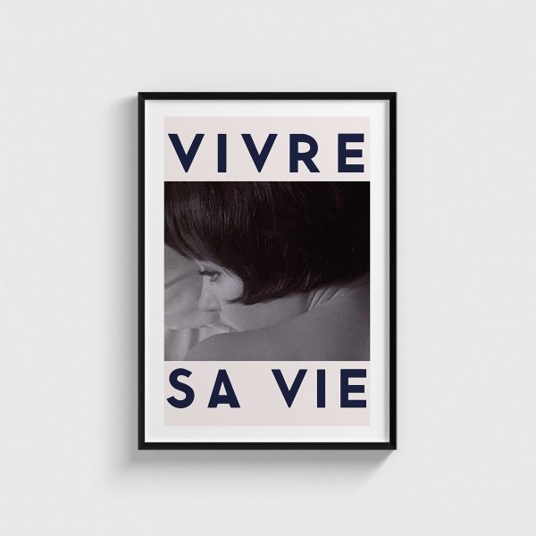 Vivre Sa Vie film posteri, siyah çerçeveli tablo