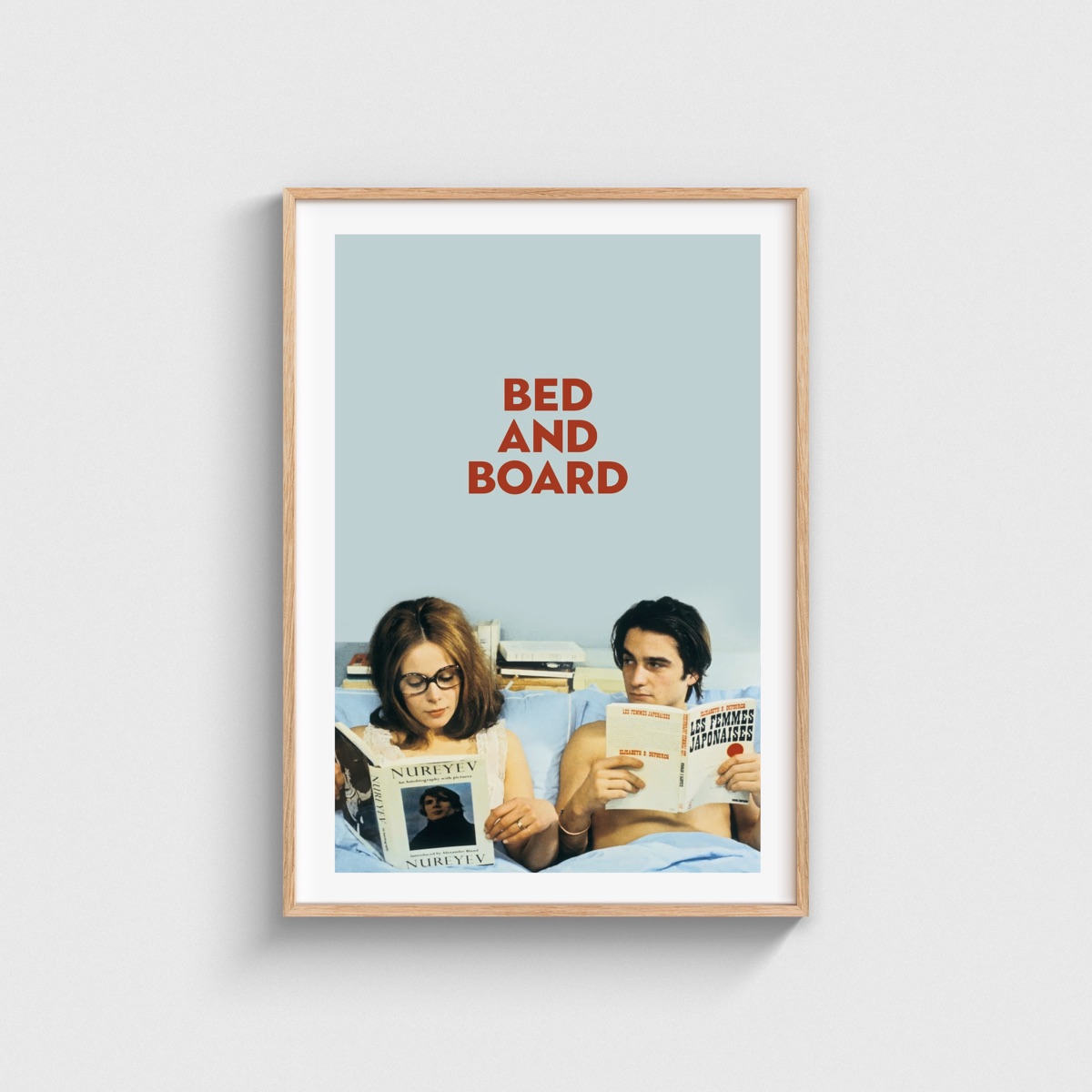 Bed and Board film posteri, ahşap çerçeveli tablo