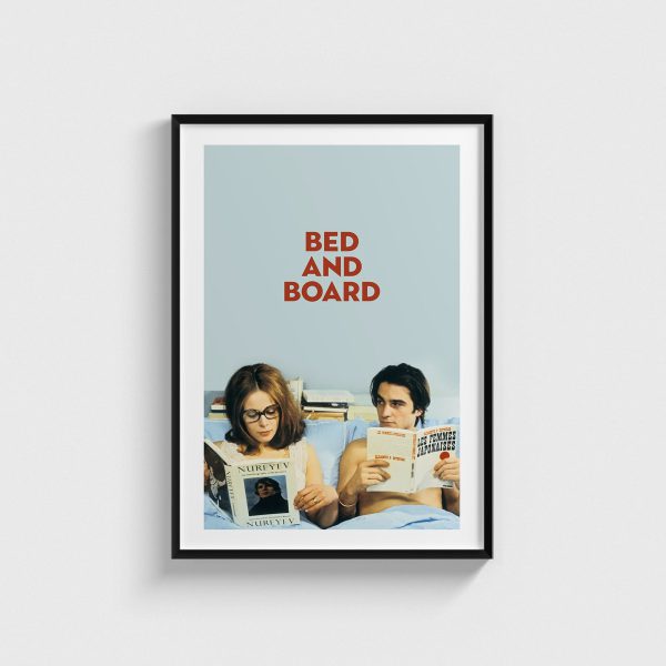 Bed and Board film posteri, siyah çerçeveli tablo
